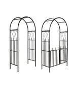 Premium Metal Garden Arch with Optional - Gates Arbour for Pathways & Entrances
