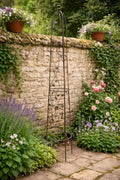 Tall Decorative Rustic Steel Plant Support Obelisk for Roses - Outdoor Garden Structures (210cm)