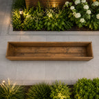 Wooden Window Planter Trough - Fully Assembled Timber Flower &amp; Herb Planter
