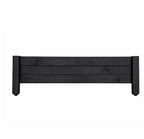 Black Timber Garden Edging Panels Heavy Duty - Wooden Lawn & Border Edge 2 Heights and 5 Lengths