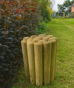 Heavy-Duty 70mm Half-Round Timber Log Roll – Flexible Garden Border & Lawn Edging