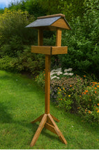Wooden Bird Tables - Real Slate Roof British Garden Feeders