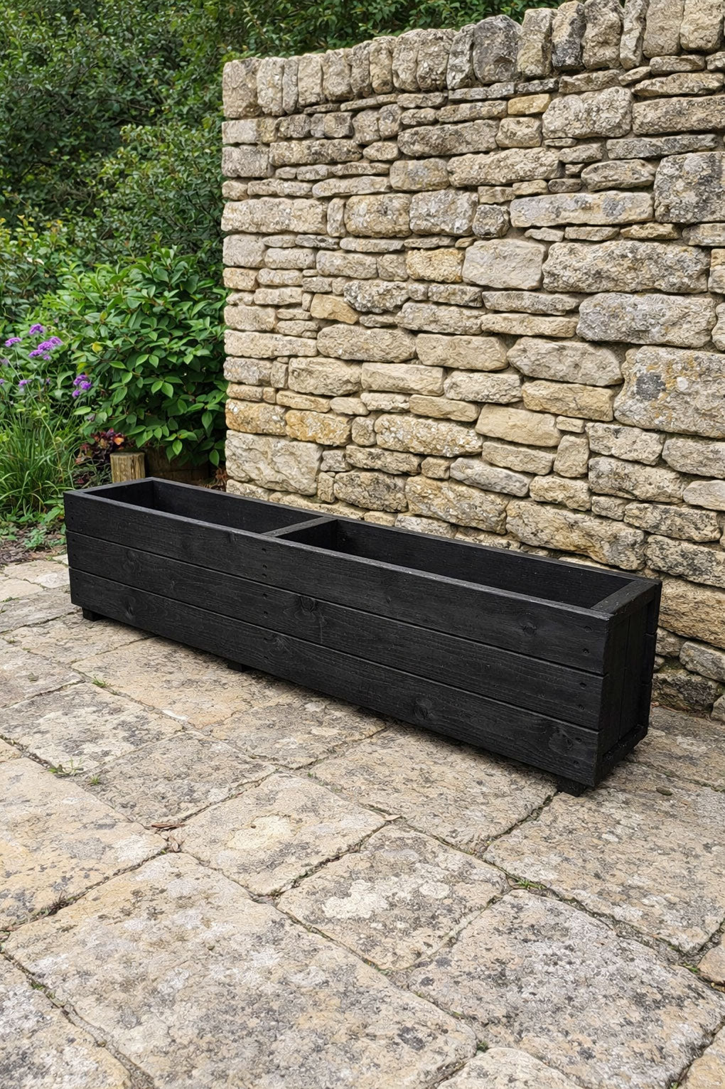 Large Wooden Garden Deep Planters Outdoor Planter Boxes - Tan Brown or Modern Black
