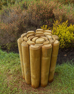 Heavy-Duty 70mm Half-Round Timber Log Roll – Flexible Garden Border & Lawn Edging