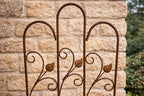 Garden Plant Support Trellis - Rust Effect Steel Climbing Plant Frame 120cm