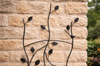 Decorative Garden Trellis Panel – Black Twig & Leaf Art Trellis for Outdoor Wall