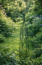 Small Black Metal Plant Pot Obelisk Climbing - 90cm Climbing Plant Support for Pots & Containers