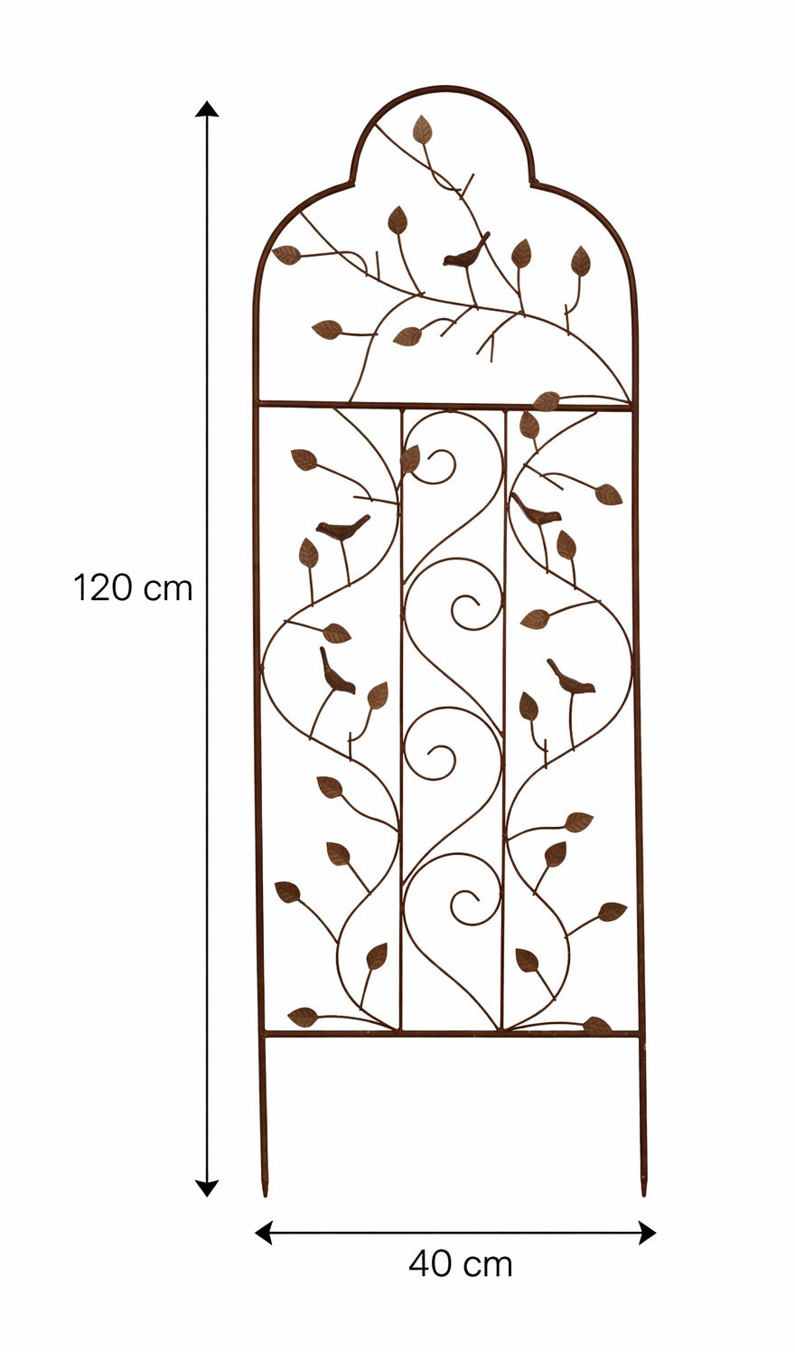 Garden Trellis Panel Vintage Rust Coating for Climbing Plants