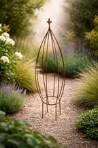 Premium Steel Garden Structure with Natural Rust Finish for Vertical Plant Growth