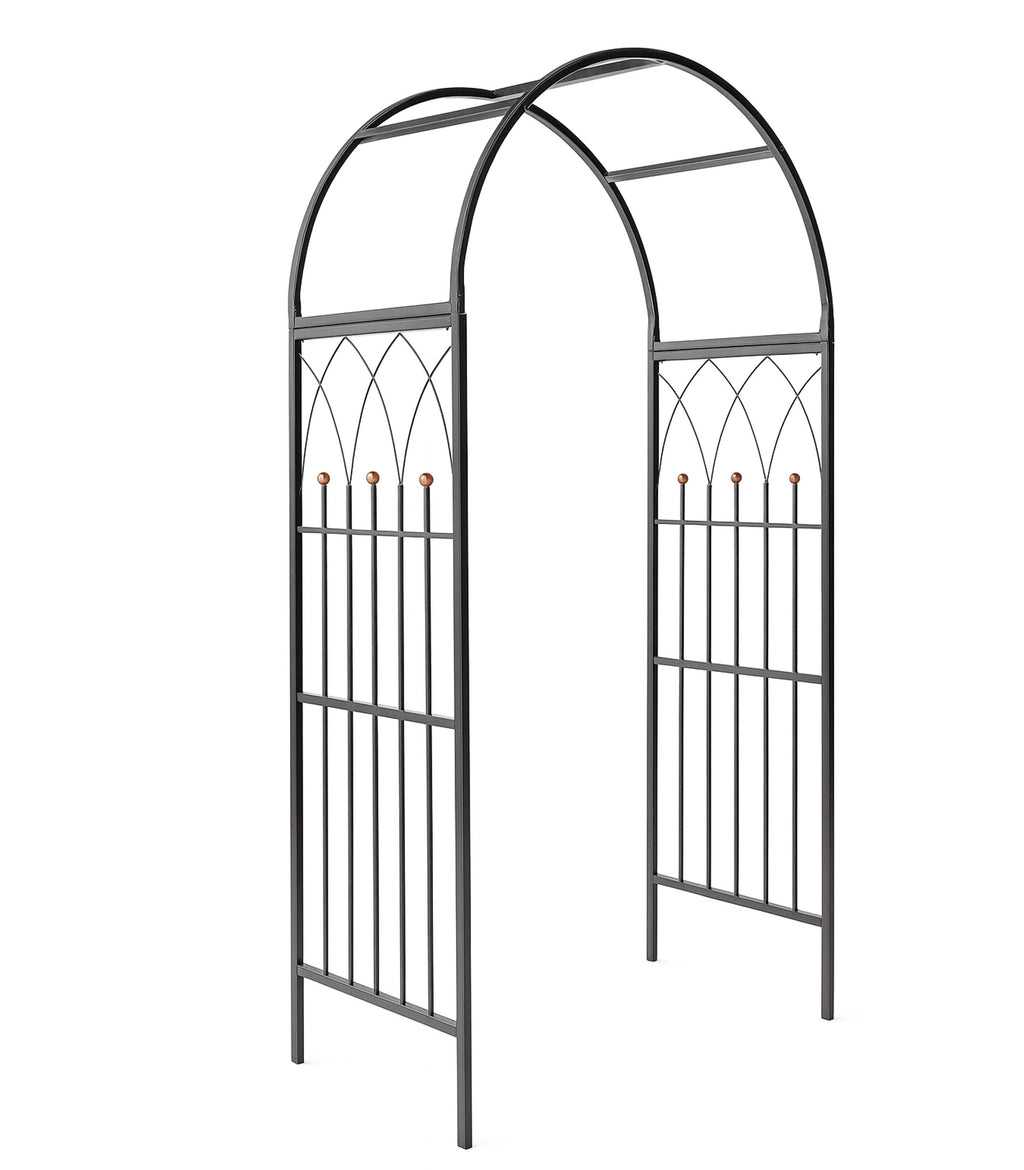 Premium Metal Garden Arch with Optional - Gates Arbour for Pathways & Entrances