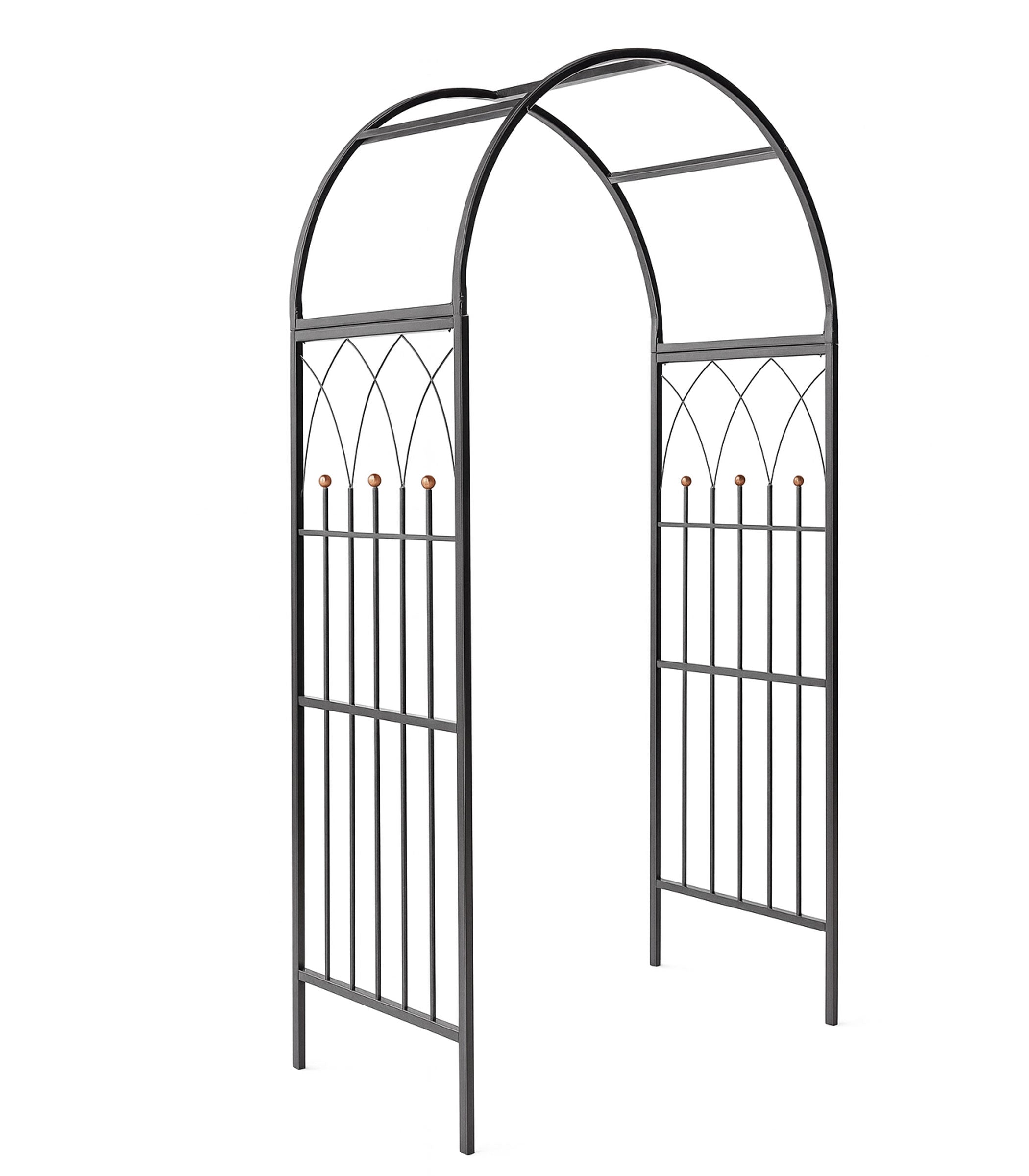 Premium Metal Garden Arch with Optional - Gates Arbour for Pathways & Entrances