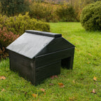 Wooden Hedgehog House with Slate Roof - Shelter for Hibernation
