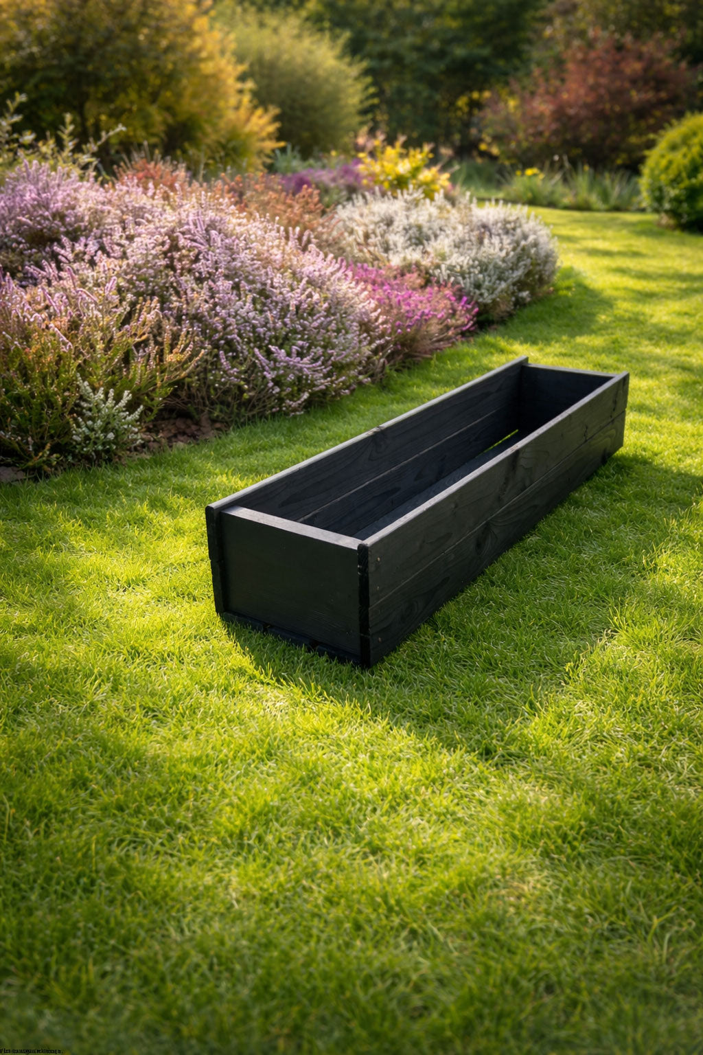 Outdoor Planter Boxes Wooden - Handcrafted Trough Planters Perfect for Flowers and Herbs