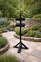 Heavy Duty Wooden Bird Feeding Station with 2 Tables & 4 Hooks 150cm Garden Bird Table Freestanding