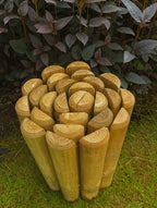 Heavy-Duty 70mm Half-Round Timber Log Roll – Flexible Garden Border & Lawn Edging