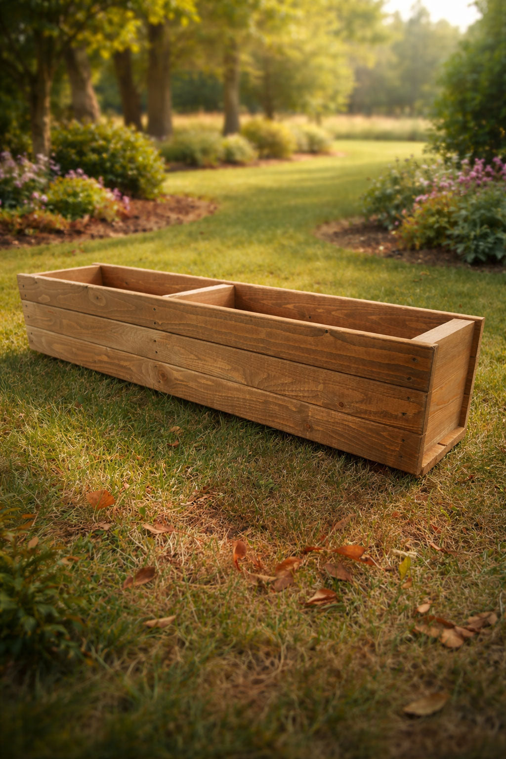 Wooden Garden Planters Heavy Duty Handmade Trough Planters for Flowers and Shrubs - Available in 5 Sizes