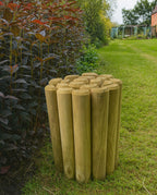 Heavy-Duty 70mm Half-Round Timber Log Roll – Flexible Garden Border & Lawn Edging