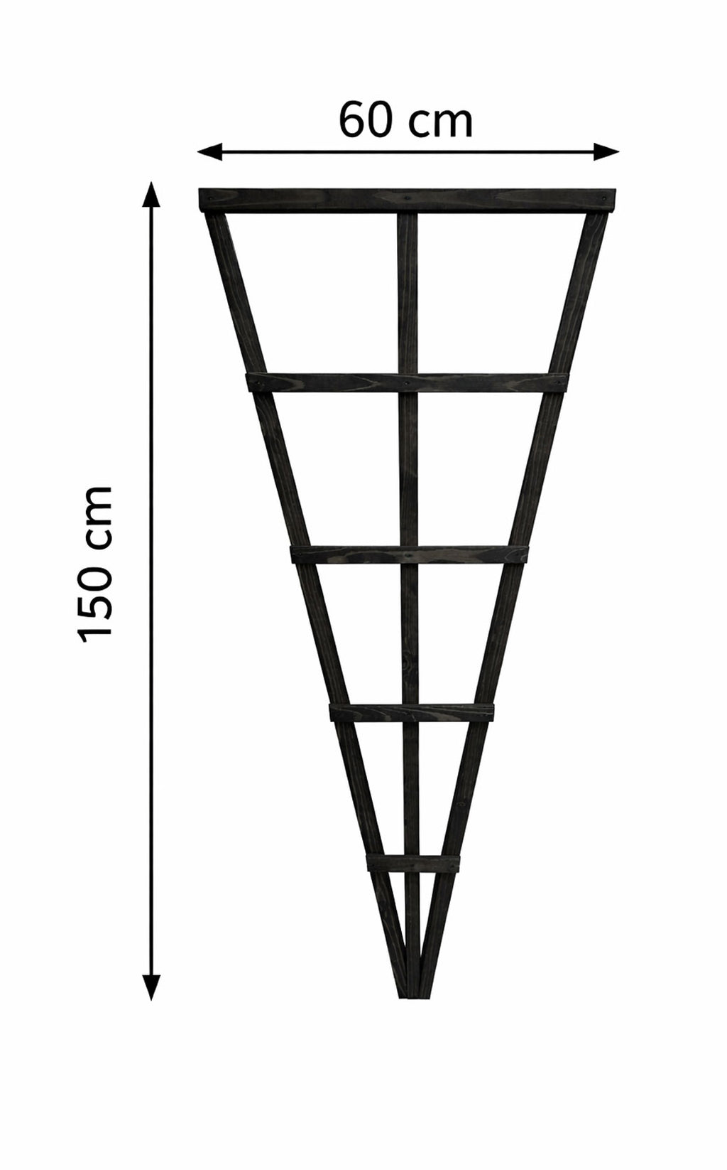 Outdoor Wooden Fan Trellises Climbing Garden Plant Frame Black 2 Sizes