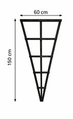 Outdoor Wooden Fan Trellises Climbing Garden Plant Frame Black 2 Sizes