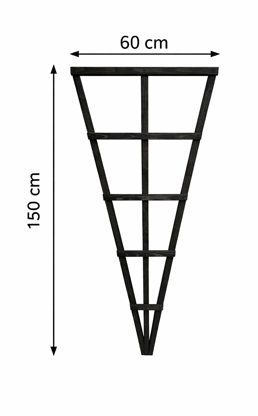 Outdoor Wooden Fan Trellises Climbing Garden Plant Frame Black 2 Sizes