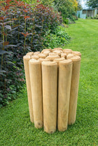 Heavy-Duty 70mm Half-Round Timber Log Roll – Flexible Garden Border & Lawn Edging