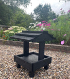 Durable Wooden Ground Bird Feeder Tray Table – Outdoor Bird Feeder