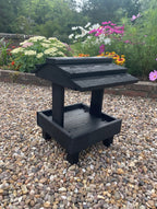 Durable Wooden Ground Bird Feeder Tray Table – Outdoor Bird Feeder