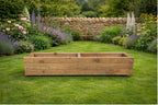 Long Timber Planter 120cm Patio Balcony Container Handmade Wooden Herb Flower Rectangular Growing Box