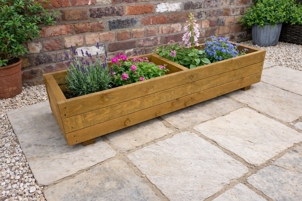 Large Wooden Garden Planter Box -  Heavy Duty Timber Fully Assembled Vegetable Patio Flower Bed