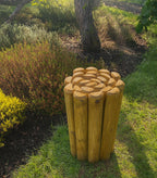 Heavy-Duty 70mm Half-Round Timber Log Roll – Flexible Garden Border & Lawn Edging