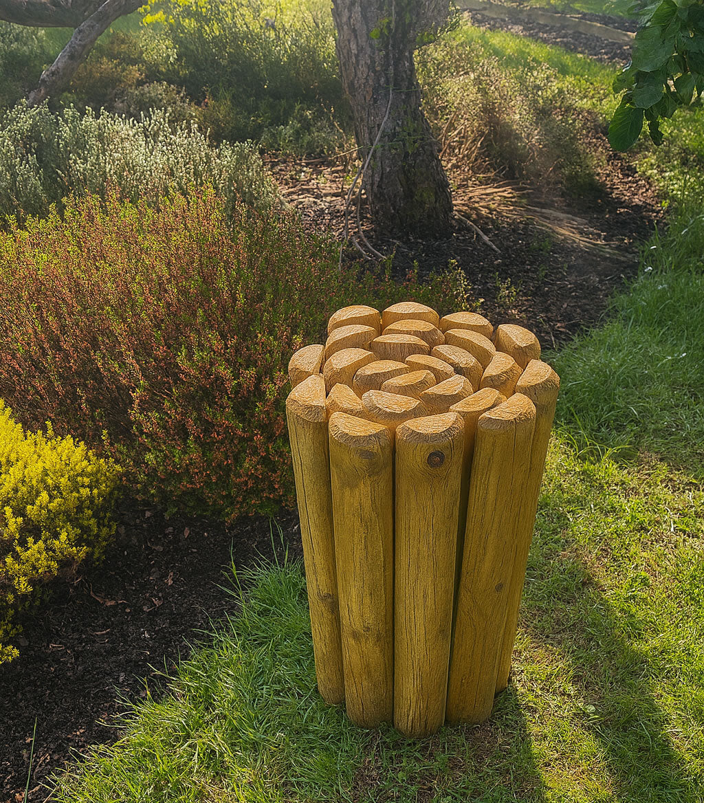 Heavy-Duty 70mm Half-Round Timber Log Roll – Flexible Garden Border & Lawn Edging