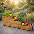 Wooden 3 Tier Raised Planter for Garden - Outdoor Heavy Duty Tiered Plant Stand