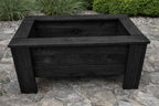 Premium Heavy Duty Wooden Planter Box - Black Raised Garden for Outdoor Plant Container Fully Assembled