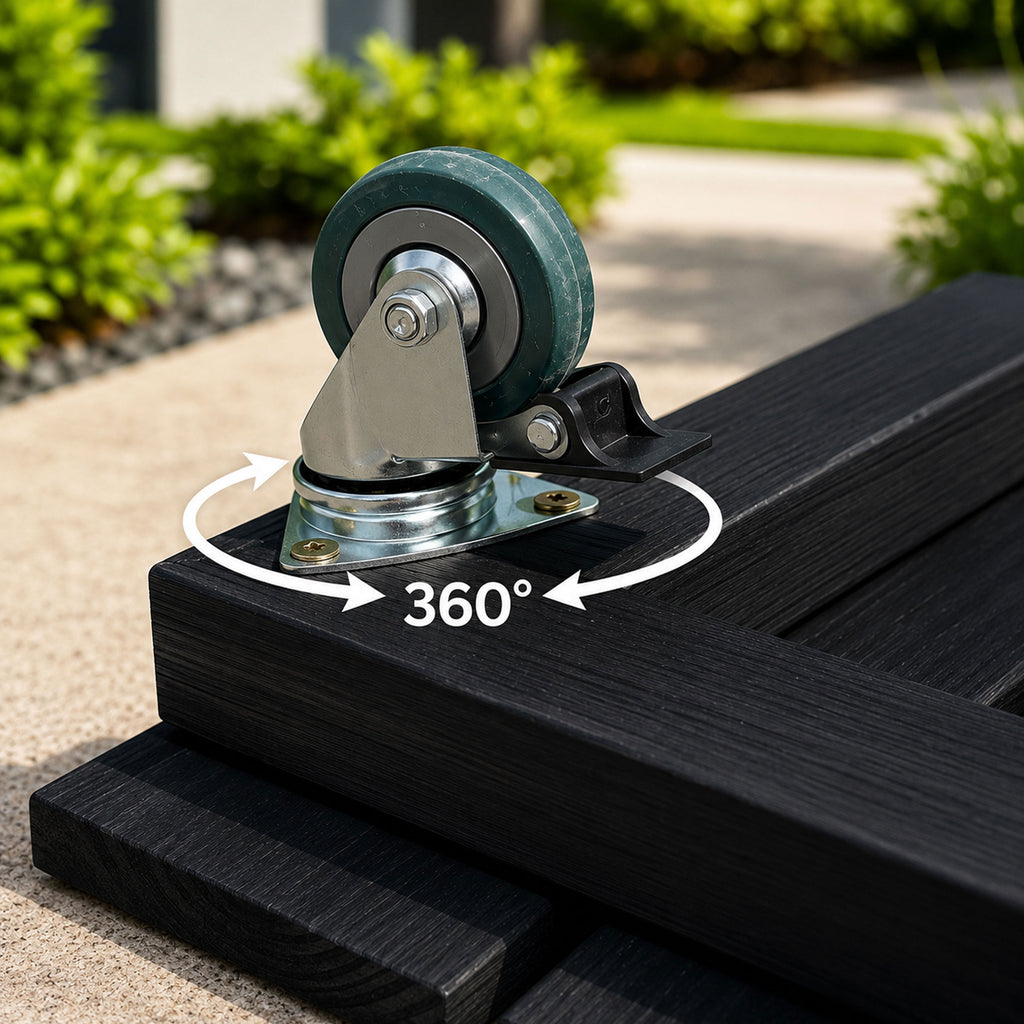 Heavy Duty Plant Pot Mover with Wheels Wooden Plant Caddy with 4 Swivel Castors