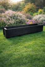 Outdoor Planter Boxes Wooden - Handcrafted Trough Planters Perfect for Flowers and Herbs