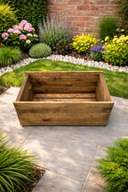 Extra Height Width Wooden Garden Planter Heavy Duty Timber Trough for Shrubs and Flowers