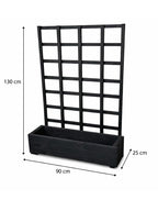 Wooden Planter Trellises – Fully Assembled Garden Planter with Support Frames Brown or Black
