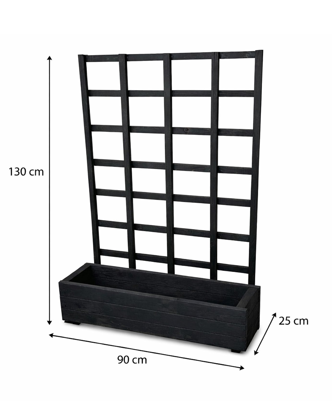 Wooden Planter Trellises – Fully Assembled Garden Planter with Support Frames Brown or Black