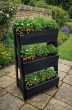 Handcrafted Tiered Wooden Garden Planter - Ideal for Strawberries, Herbs & Flowers