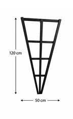 Outdoor Wooden Fan Trellises Climbing Garden Plant Frame Black 2 Sizes