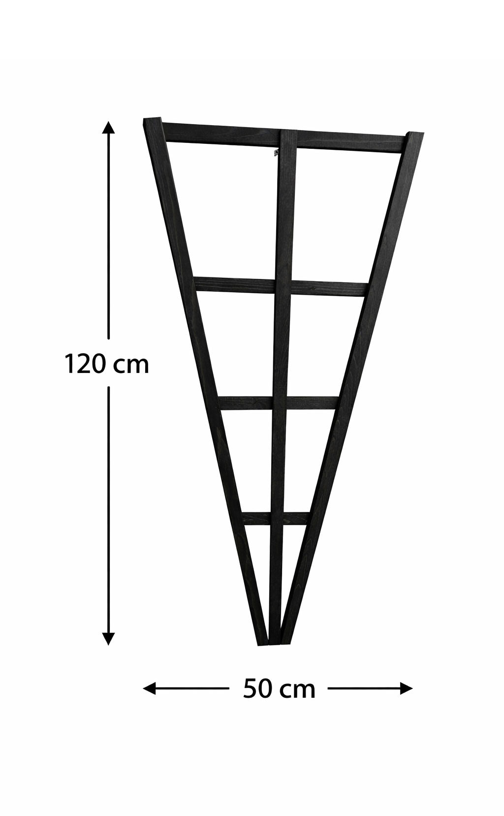 Outdoor Wooden Fan Trellises Climbing Garden Plant Frame Black 2 Sizes