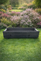 Outdoor Planter Boxes Wooden - Handcrafted Trough Planters Perfect for Flowers and Herbs